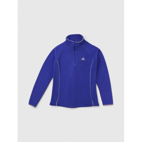 Adidas Γυναικεία Αθλητική Μπλούζα Half-Zip Μπλε / Pre-Owned